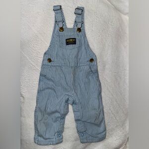 Vintage OshKosh B'gosh Kids baby Blue Pinstripe Overalls